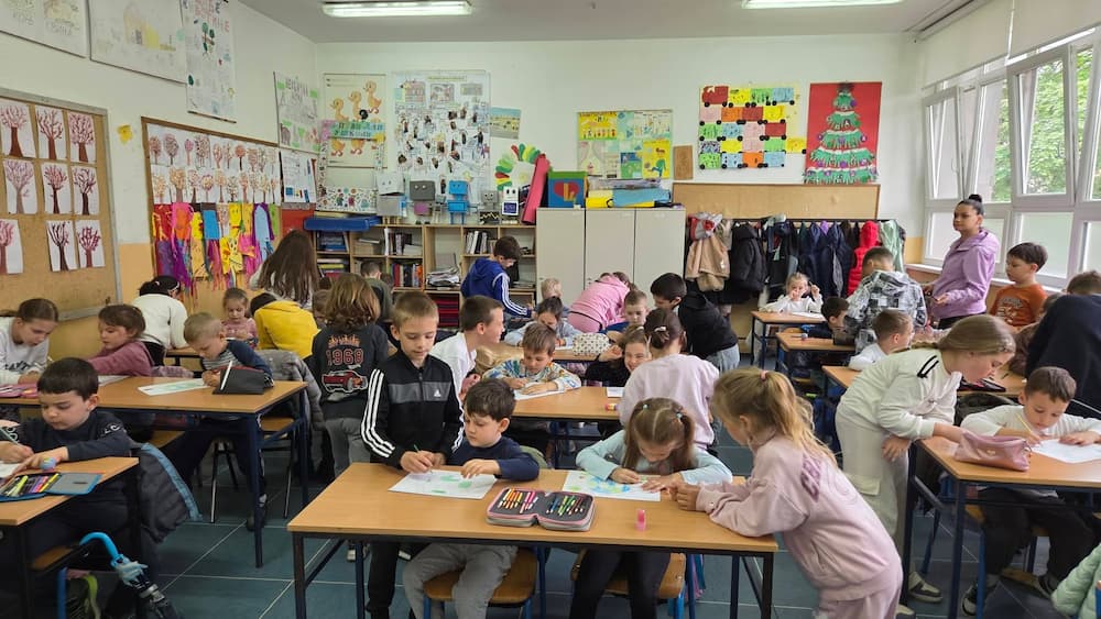 Данас су нашу школу посјетили другари из вртића „Машта“